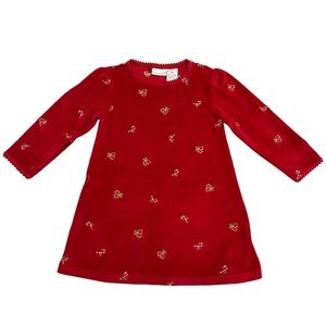 Maggie & Zoe Baby Girl 24 Months Red Velvet Candy Canes Christmas Holiday Dress